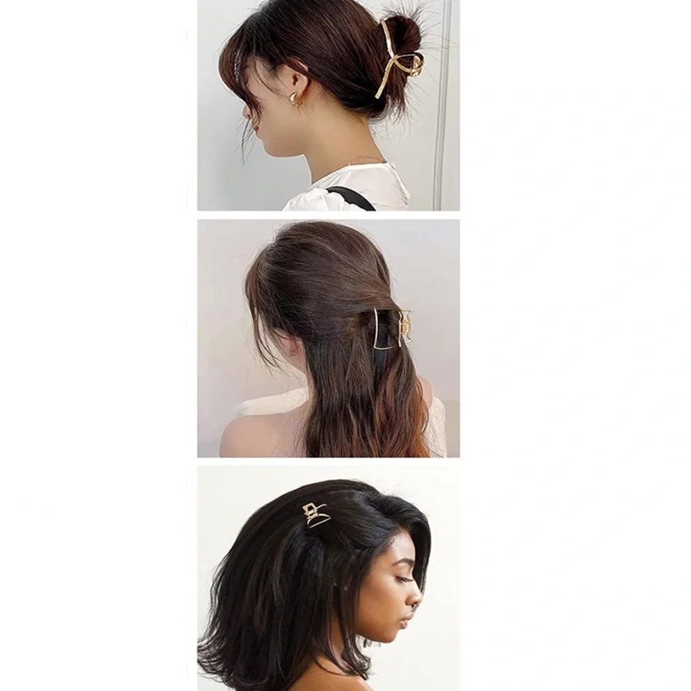 Gold Tone Metal Hair Claw Hair Clip